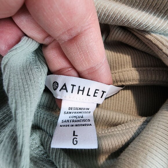 Athleta NEW Women's Presence Hoodie Light Green Stretch Breathable Sweatshirt Lg - Picture 4 of 11